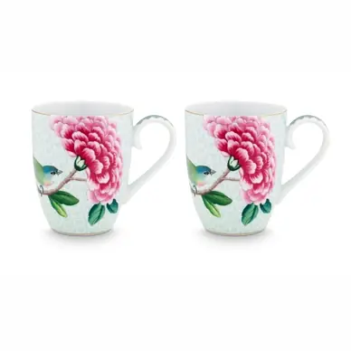 Tasse Pip Studio Blushing Birds White 350 ml (Lot de 2) Certifié